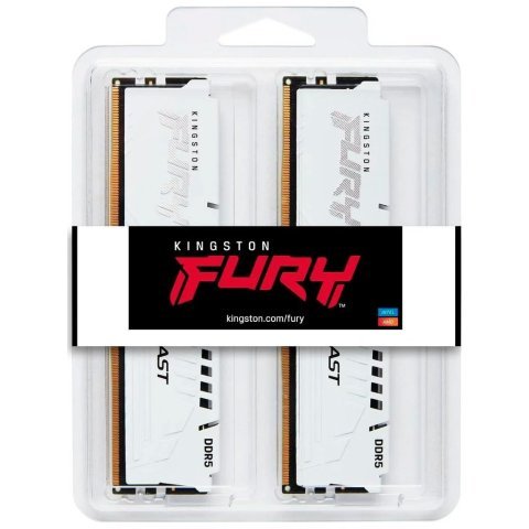 Модуль памяти для компьютера DDR5 64GB (2x32GB) 6000 MHz Beast White XMP Kingston Fury (ex.HyperX) (KF560C30BWK2-64) - Нулевой остаток (Feed)  - Нулевой остаток (Feed)
