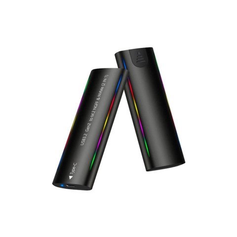 Карман внешний Dynamode M.2 SSD NVMe/SATA combo USB3.2 GEN2 Type-C aluminium black (DM-CAD-SSD10) - Нулевой остаток (Feed) - Нулевой остаток (Feed)