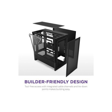 Корпус NZXT H3 Flow All Black (CC-H31FB-01) - Нулевой остаток (Feed)  - Нулевой остаток (Feed)
