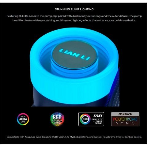 Система жидкостного охлаждения Lian Li GA II Lite 360P, Black (G89.GA2L36PB.00) - Системы водного охлаждения  - Системы водного охлаждения
