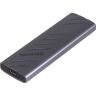 Карман внешний Maxxter USB-C USB 3.2 Gen2 M.2 NVMe PCI-E 10Gbps aluminum black (EHDE-2280S-01)