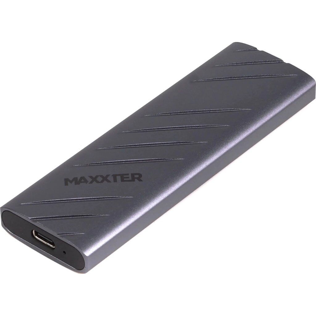 Карман внешний Maxxter USB-C USB 3.2 Gen2 M.2 NVMe PCI-E 10Gbps aluminum black (EHDE-2280S-01)