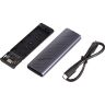 Карман внешний Maxxter USB-C USB 3.2 Gen2 M.2 NVMe PCI-E 10Gbps aluminum black (EHDE-2280S-01)