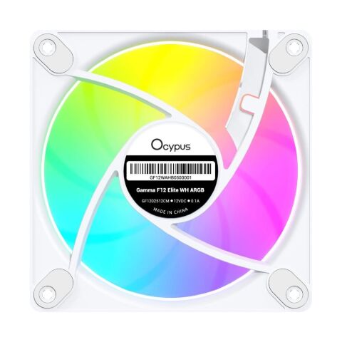 Кулер для корпуса OCYPUS GAMMA F12 ELITE WH ARGB REVERSE BLADE (GAMMA-F12-WH1AM01E-GL) - Вентиляторы к корпусам - Вентиляторы к корпусам