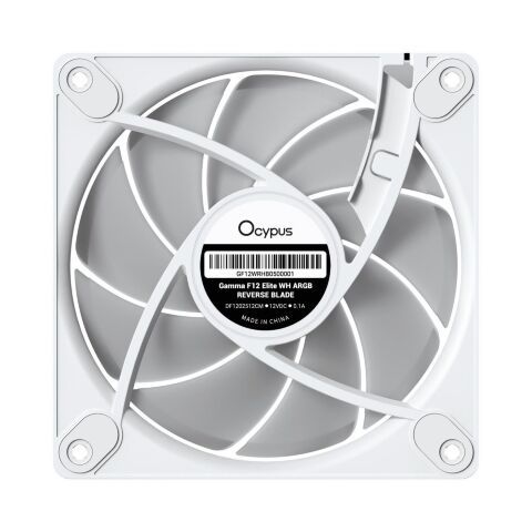 Кулер для корпуса OCYPUS GAMMA F12 ELITE WH ARGB REVERSE BLADE (GAMMA-F12-WH1AM01E-GL) - Вентиляторы к корпусам - Вентиляторы к корпусам