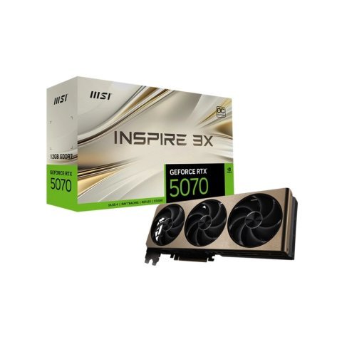 Видеокарта MSI GeForce RTX5070 12Gb INSPIRE 3X OC (RTX 5070 12G INSPIRE 3X OC) - Нулевой остаток (Feed) - Нулевой остаток (Feed)