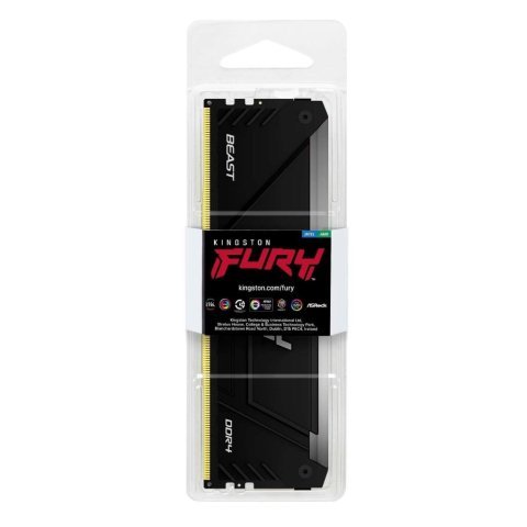 Модуль памяти для компьютера DDR4 16GB 3200 MHz Beast RGB Kingston Fury (ex.HyperX) (KF432C16BB12A/16) - Нулевой остаток (Feed) - Нулевой остаток (Feed)