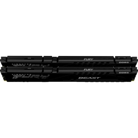 Модуль памяти для компьютера DDR5 16GB (2x8GB) 5200 MHz FURY Beast Black Kingston Fury (ex.HyperX) (KF552C40BBK2-16) - Нулевой остаток (Feed) - Нулевой остаток (Feed)