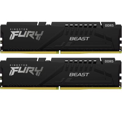 Модуль памяти для компьютера DDR5 64GB (2x32GB) 6400 MHz Beast Black EXPO Kingston Fury (ex.HyperX) (KF564C32BBEK2-64)