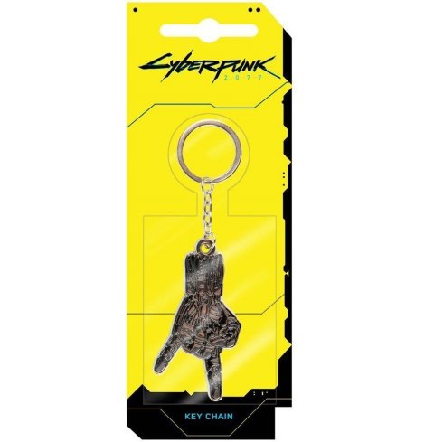 Брелок JINX Cyberpunk 2077 Silverhand Metal Keychain -   -