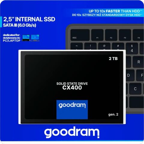 Накопитель SSD 2.5" 2TB Goodram (SSDPR-CX400-02T-G2) - Внутренние SSD  - Внутренние SSD 