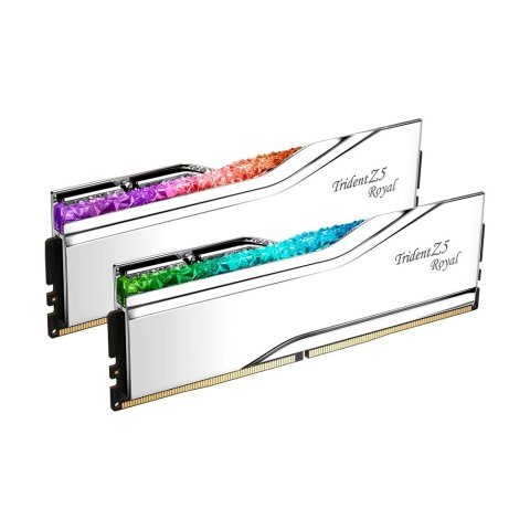 Модуль памяти для компьютера DDR5 32GB (2x16GB) 7600 MHz Trident Z5 Royal Silver G.Skill (F5-7600J3646G16GX2-TR5S) - Нулевой остаток (Feed)  - Нулевой остаток (Feed)