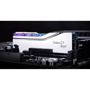 Модуль памяти для компьютера DDR5 32GB (2x16GB) 7600 MHz Trident Z5 Royal Silver G.Skill (F5-7600J3646G16GX2-TR5S)