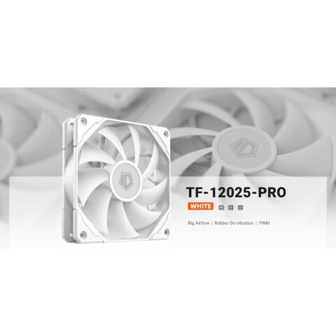 Кулер для корпуса ID-Cooling TF-12025-PRO WHITE - Нулевой остаток (Feed) - Нулевой остаток (Feed)
