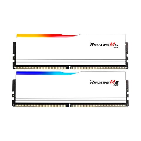 Модуль памяти для компьютера DDR5 32GB (2x16GB) 6000 MHz Ripjaws M5 RGB Matte White G.Skill (F5-6000J3636F16GX2-RM5RW) - Нулевой остаток (Feed)  - Нулевой остаток (Feed) 