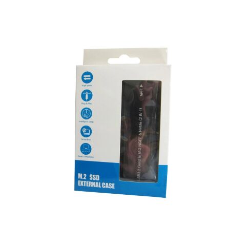 Карман внешний Dynamode M.2 SSD NVMe/SATA combo USB3.2 GEN2 Type-C aluminium black (DM-CAD-SSD10) - Нулевой остаток (Feed)  - Нулевой остаток (Feed) 