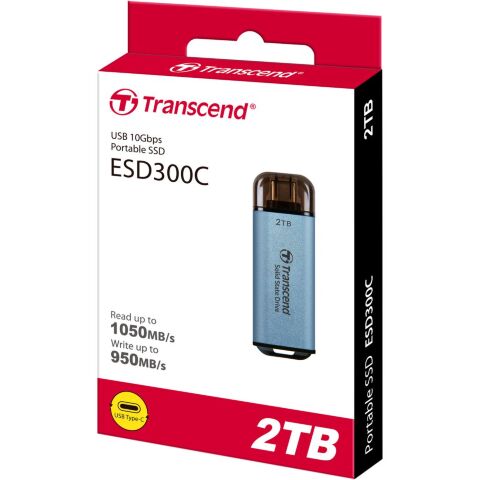 Накопитель SSD USB Type-C 2TB ESD300 Transcend (TS2TESD300C) - Нулевой остаток (Feed)  - Нулевой остаток (Feed) 