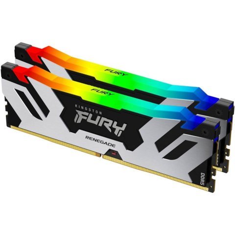 Модуль памяти для компьютера DDR5 64GB (2x32GB) 6400 MHz Renegade RGB XMP Kingston Fury (ex.HyperX) (KF564C32RSAK2-64) - Нулевой остаток (Feed) - Нулевой остаток (Feed)