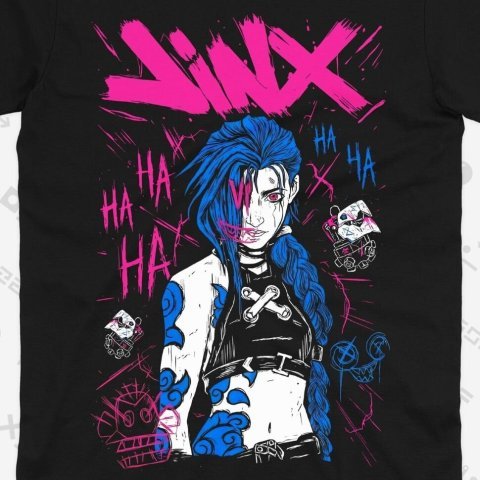 Футболка Morze League of Legends Arcane Jinx Лига Легенд Аркан Джинкс (размер L) - -