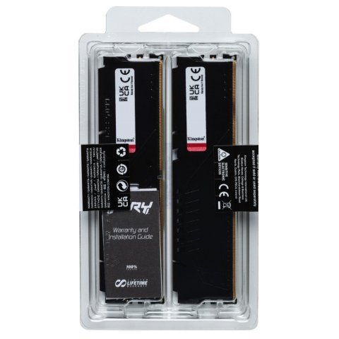 Модуль памяти для компьютера DDR5 16GB (2x8GB) 5600 MHz Beast Kingston Fury (ex.HyperX) (KF556C36BBEK2-16) - Нулевой остаток (Feed) - Нулевой остаток (Feed)