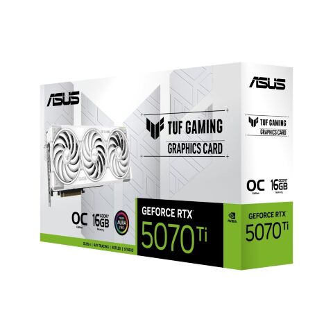 Видеокарта ASUS GeForce RTX5070 Ti 16GB TUF OC WHITE GAMING (TUF-RTX5070TI-O16G-WHITE-GAMING) - Нулевой остаток (Feed) - Нулевой остаток (Feed)
