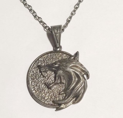 Медальон 3D Ведьмак (The Witcher) металл новый кулон Геральта из сериала №2 -   -