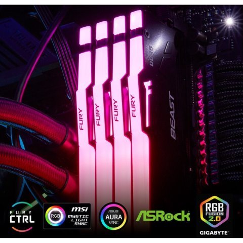 Модуль памяти для компьютера DDR5 32GB 5200 MHz Beast RGB EXPO Kingston Fury (ex.HyperX) (KF552C36BBEA-32) - Нулевой остаток (Feed) - Нулевой остаток (Feed)