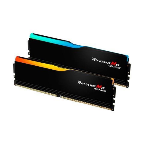 Модуль памяти для компьютера DDR5 64GB (2x32GB) 6000 MHz Ripjaws M5 Neo RGB Matte Black G.Skill (F5-6000J3636F32GX2-RM5NRK) - Нулевой остаток (Feed)  - Нулевой остаток (Feed) 