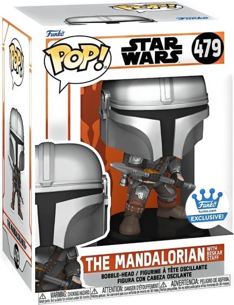 Фигурка Funko Star Wars: Mandalorian with Beskar Staff Фанко Мандалорец Бескар (Funko Exclusive) 479 -   -  