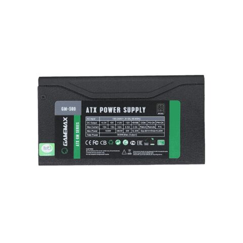 Блок питания Gamemax GM-500 80+ APFC Black - Нулевой остаток (Feed) - Нулевой остаток (Feed)