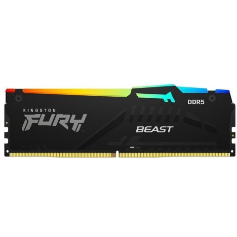 Модуль памяти для компьютера DDR5 32GB 5200 MHz Beast RGB EXPO Black Kingston Fury (ex.HyperX) (KF552C40BB2A-32) - Нулевой остаток (Feed)  - Нулевой остаток (Feed) 