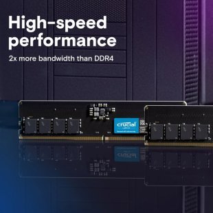 Модуль памяти для компьютера DDR5 64GB (2x32GB) 5600 MHz Micron (CT2K32G56C46U5)