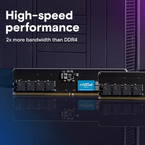 Модуль памяти для компьютера DDR5 64GB (2x32GB) 5600 MHz Micron (CT2K32G56C46U5) - Нулевой остаток (Feed)  - Нулевой остаток (Feed)