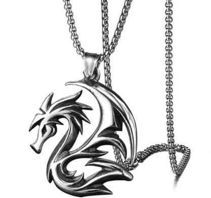 Медальон Flying Dragon Stainless Steel Necklace -   -  