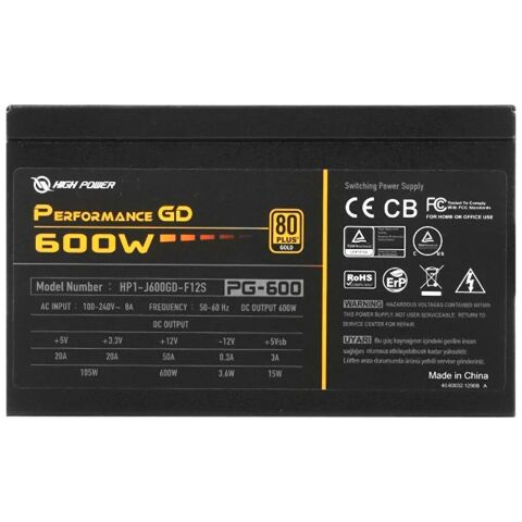 Блок питания HighPower 600W (HP1-J600GD-F12S) - Нулевой остаток (Feed)  - Нулевой остаток (Feed) 
