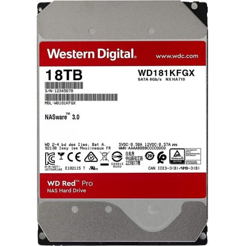 Жесткий диск 3.5" 18TB WD (WD181KFGX) - Нулевой остаток (Feed)  - Нулевой остаток (Feed)