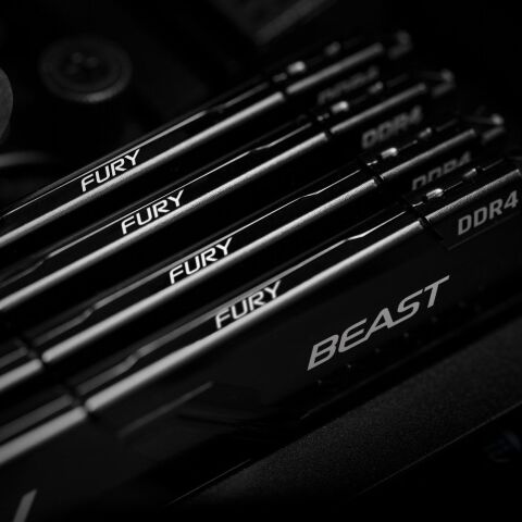 Модуль памяти для компьютера DDR4 16GB (2x8GB) 3200 MHz Fury Beast Black Kingston Fury (ex.HyperX) (KF432C16BBK2/16) - Нулевой остаток (Feed)  - Нулевой остаток (Feed) 