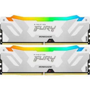 Модуль памяти для компьютера DDR5 32GB (2x16GB) 8000 MHz Renegade RGB White XMP Kingston Fury (ex.HyperX) (KF580C38RWAK2-32)