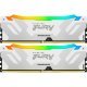 Модуль памяти для компьютера DDR5 32GB (2x16GB) 8000 MHz Renegade RGB White XMP Kingston Fury (ex.HyperX) (KF580C38RWAK2-32) - Нулевой остаток (Feed)  - Нулевой остаток (Feed)