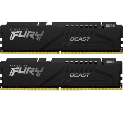 Модуль памяти для компьютера DDR5 32GB (2x16GB) 6400 MHz Beast Black EXPO Kingston Fury (ex.HyperX) (KF564C32BBEK2-32)