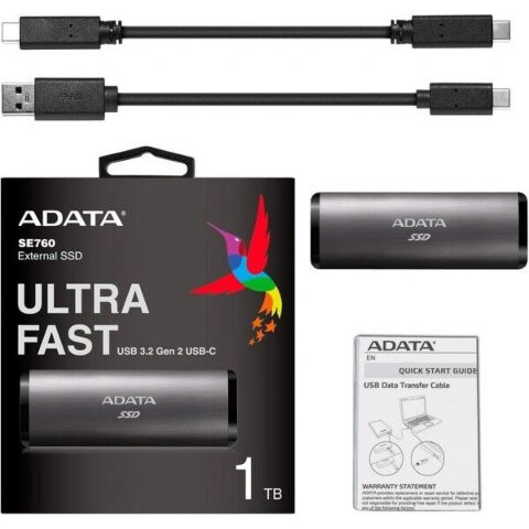 Накопитель SSD USB 3.2 256GB ADATA (ASE760-256GU32G2-CTI) - Нулевой остаток (Feed) - Нулевой остаток (Feed)