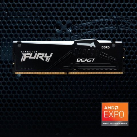 Модуль памяти для компьютера DDR5 64GB (2x32GB) 5200 MHz Beast RGB EXPO Kingston Fury (ex.HyperX) (KF552C36BBEAK2-64) - Нулевой остаток (Feed) - Нулевой остаток (Feed)