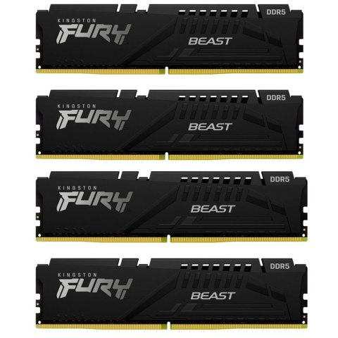 Модуль памяти для компьютера DDR5 128GB (4x32GB) 5600 MHz Beast Black XMP Kingston Fury (ex.HyperX) (KF556C40BBK4-128) - Нулевой остаток (Feed)  - Нулевой остаток (Feed) 
