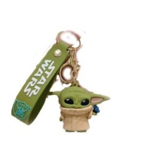 Брелок подвеска на рюкзак Star Wars Mandalorian Baby Yoda 3D Keychain Backpack Мандалорец Грогу #3