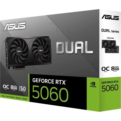 Видеокарта ASUS GeForce RTX5060 8Gb DUAL OC EVO (DUAL-RTX5060-O8G-EVO) - Видеокарты - Видеокарты