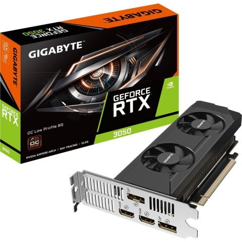Видеокарта GIGABYTE GeForce RTX3050 6Gb OC LP (GV-N3050OC-6GL) - Нулевой остаток (Feed)  - Нулевой остаток (Feed) 