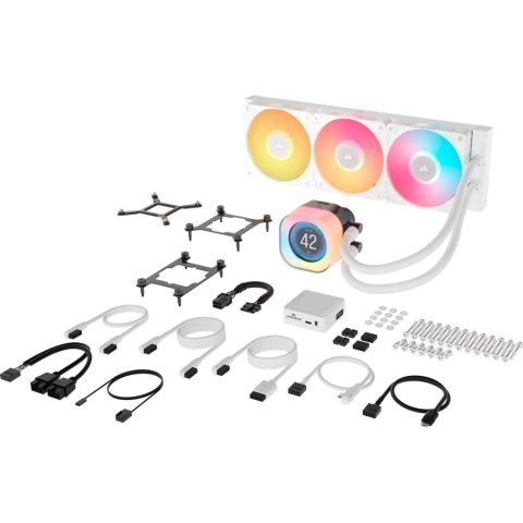 Система жидкостного охлаждения Corsair iCUE LINK TITAN 360 RX LCD White AIO (CW-9061026-WW) - Нулевой остаток (Feed)  - Нулевой остаток (Feed)