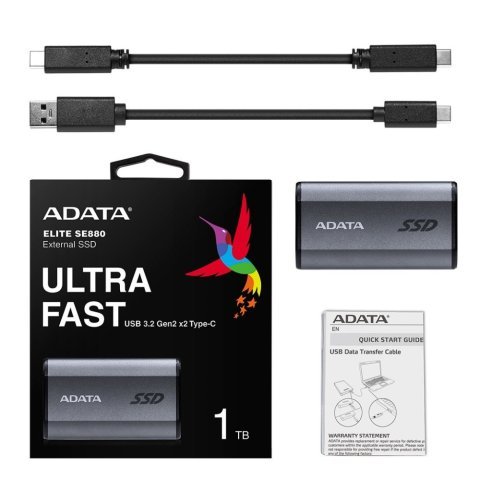 Накопитель SSD USB 3.2 1TB ADATA (AELI-SE880-1TCGY) - Нулевой остаток (Feed)  - Нулевой остаток (Feed) 