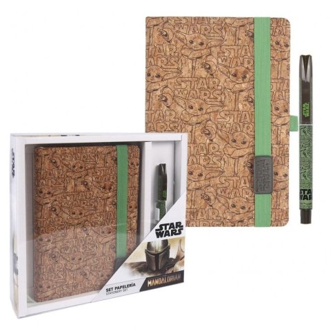 Канцелярский набор Star Wars Mandalorian The Child Grogu Stationery Set (блокнот, ручка) -   -  