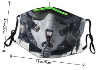 Маска защитная для лица Fighter Pilot Helmet + 2 угольных фильтра